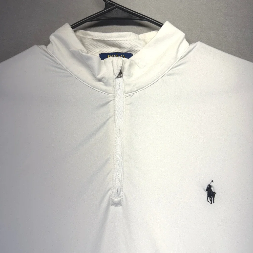 Polo Ralph Lauren Quarter Zip Mens XXL White Vietnam Performance Pullover Shirt